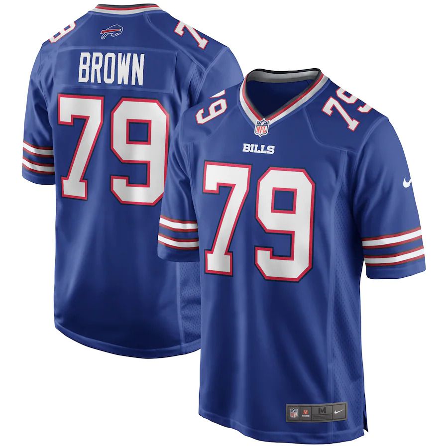 Men Buffalo Bills 79 Ruben Brown Nike Royal Game Retired Player NFL Jersey